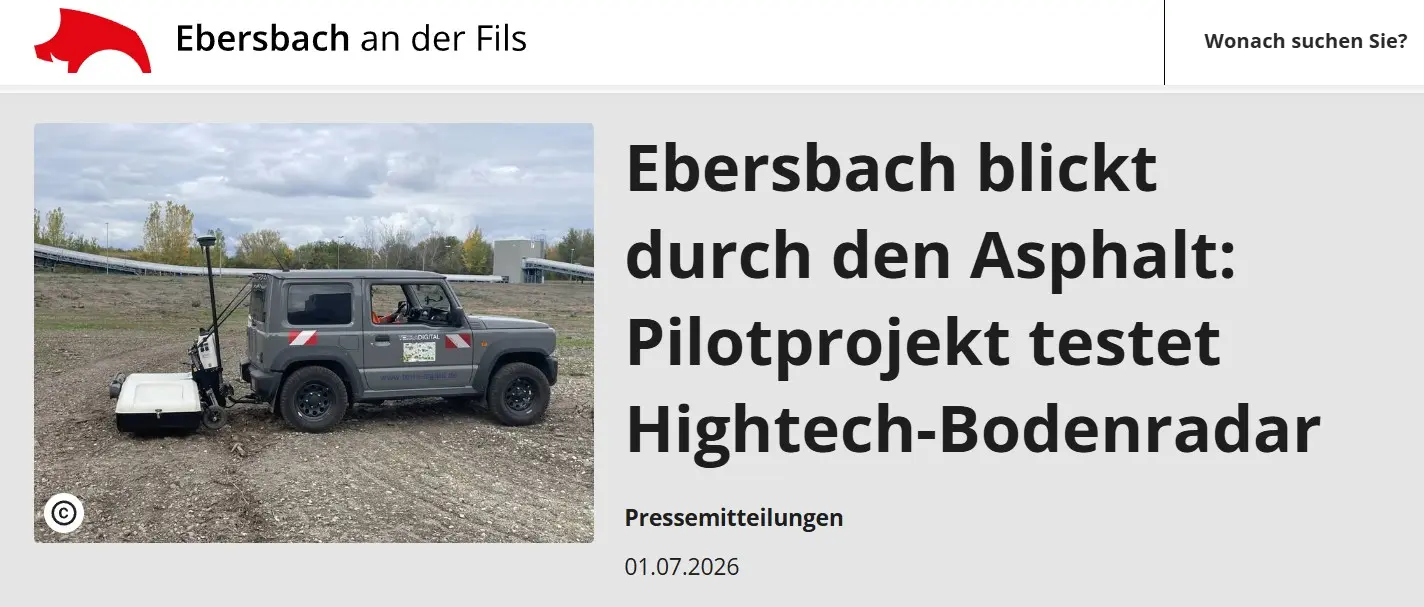 Ebersbach Pilotprojekt testet Hightech-Bodenradar