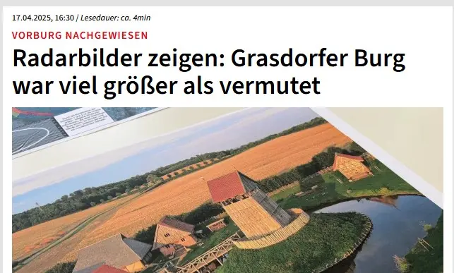 Radarbilder zeigen die wahre Größe der Grasdorfer Burg