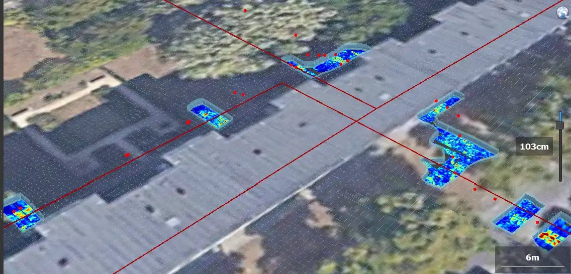 3D-Visualisierung der Georadar-Daten für eine exakte Kabelortung und Kartierung von Versorgungsnetzen