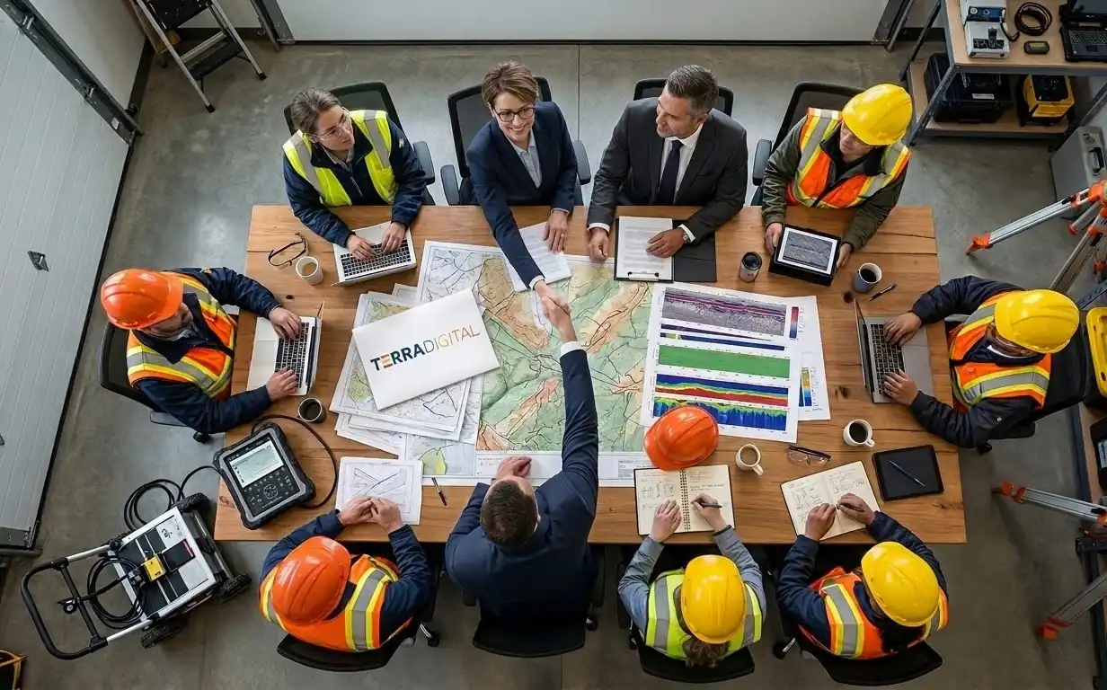 Geodaten-Partnerschaft und B2B-Beratungsgespräch bei Terra Digital